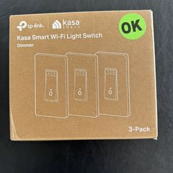 Kasa Wifi Light Switch - 3 Pack- Brand New