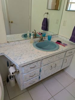 Retro 1977 Bathroom Vanity