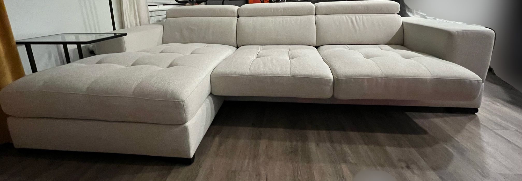 Cream 2-Piece Sectional