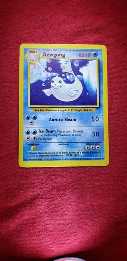 🔥VINTAGE-1999 WotC DEWGONG 25/102 POKÉMON CARD. BASE UNLIMITED SET. UNCOMMON. NON HOLO. LP. 🔥