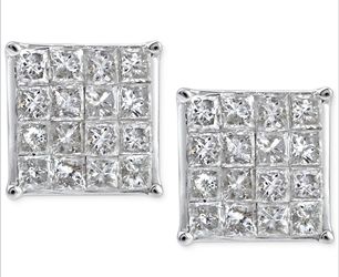 Diamond Stud Earrings 1 ct. t.w. in 10k White Gold