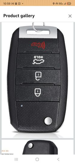 Keyecu Flip Remote Key Fob for Kia Optima 2016 2017 2018 2019 2020 Car Key Replacement FCC ID: SY5JFRGE04 P/N:95430-D4010 433MHz 4 Buttons