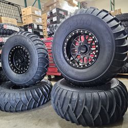 New 4 Lug Can-Am X3 System 3 Sand Paddle With KMC Wheels 