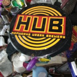 HUB (Hopworks Urban Brewery) Metal Sign
