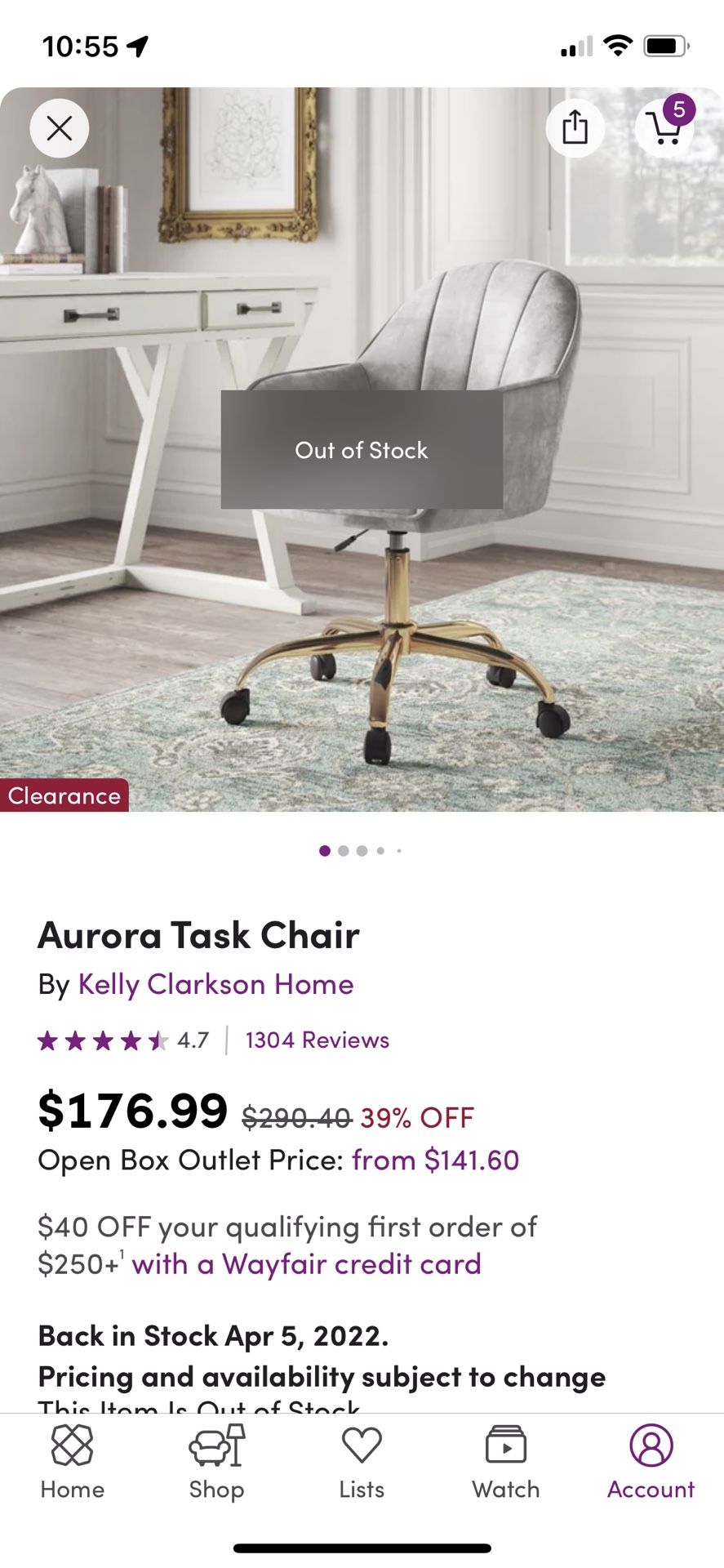 Aurora task chair kelly clarkson home new arrivals