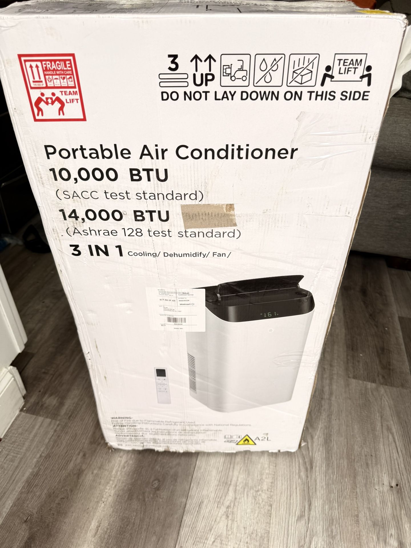 3-in-1 Portable Air Conditioner – 14,000 BTU (10,000 BTU SACC)