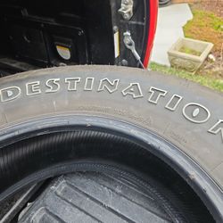 Two Firestone Destination A/T2 17" Tires