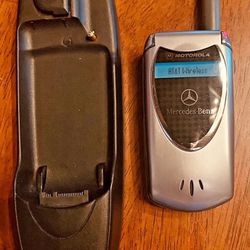 Rare Mercedes-Benz Motorola Cell Phone 60T TDMA & Peiker Hold Bluetooth