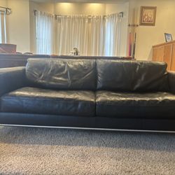 Black Leather couch 