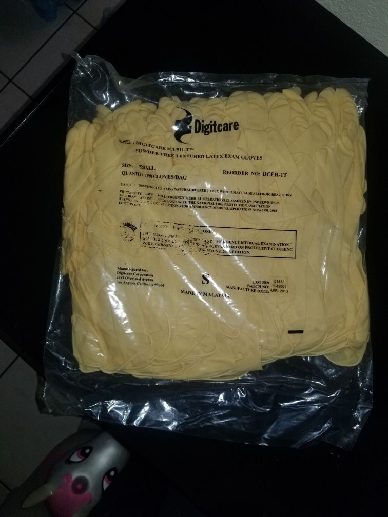 Rubber gloves size small