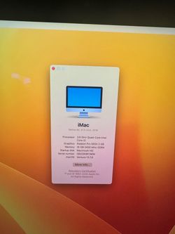 Imac 2019 21.5inch retina 4K