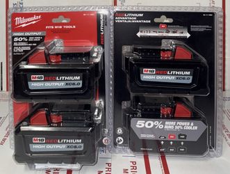Milwaukee M18 6.0ho Battery 2 Pack (2 batteries). Model #48-11-1862