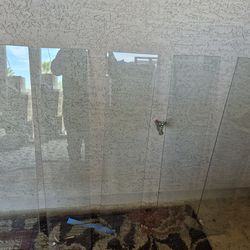 Five glasses 48" length X 10" wide  in very good condition// $60 for all of them