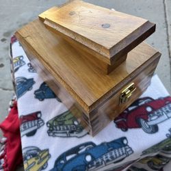 Shoe Shine Wood Storage Box.  $18