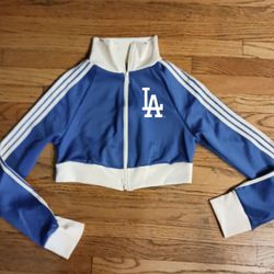 New Womens LA Dodgers Blue Jacket