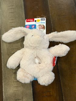 Playtex Baby Rattle Plush Toy 7.5” - New.