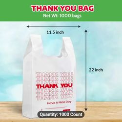 1000 Carry-out Bags White New