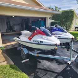 2003 and 2004 Yamaha GP1300R and twin trailer - both run.