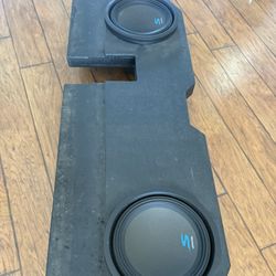 2 Alpine 14” Sub Woofers & Box, Plus 1500W Audio Pipe Amplifier 