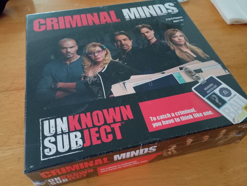 Criminal Minds Unknown Subject Boardgame Sealed
