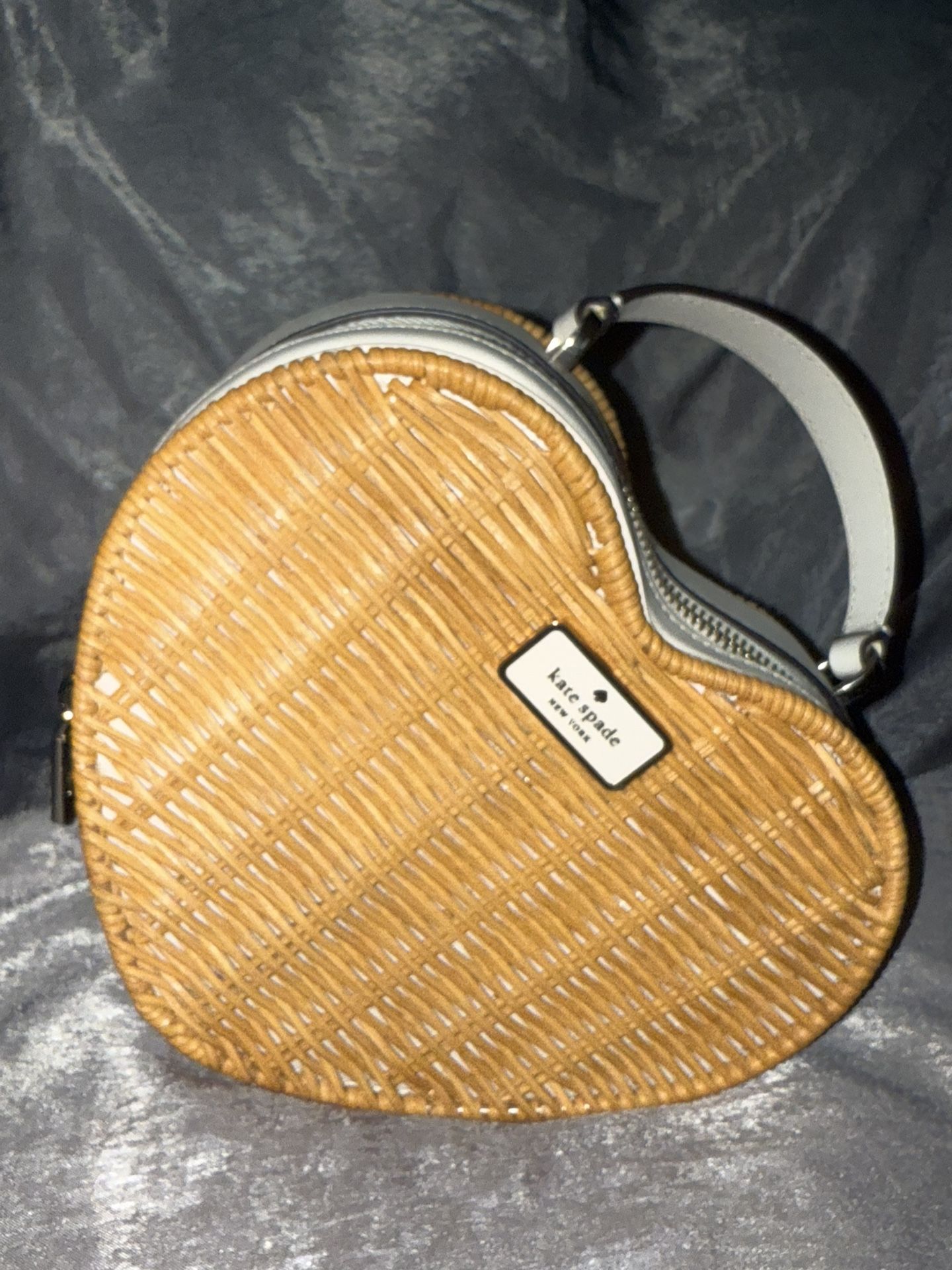 Kate Spade Straw Heart Purse With Strap