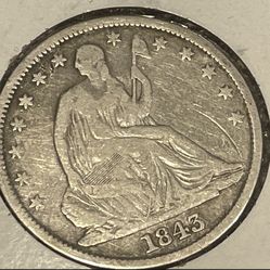 Half Dollar 1843 Collectible Coin USA 