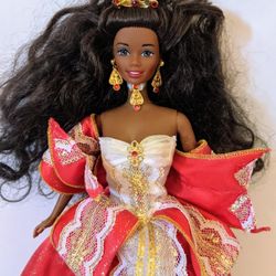 Vintage 1997 Barbie African American Happy Holidays Special Edition Doll