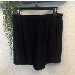 Black Rayon Shorts