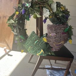 Mardi Gras Wreathe