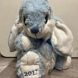DanDee 2017 Blue & White Floppy Ears Easter Bunny. Collector’s Choice. 