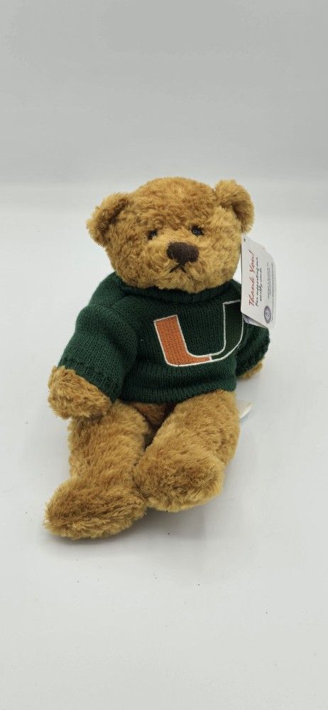 University of Miami Miami Hurricanes Plush Teddy Bear. 