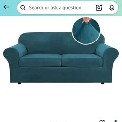 Cozy Velvet Sofa Cover (Deep Teal Color)