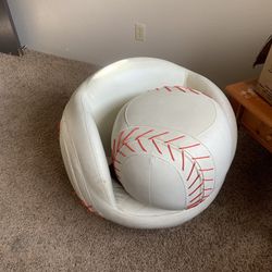 Baseball chair and ottoman