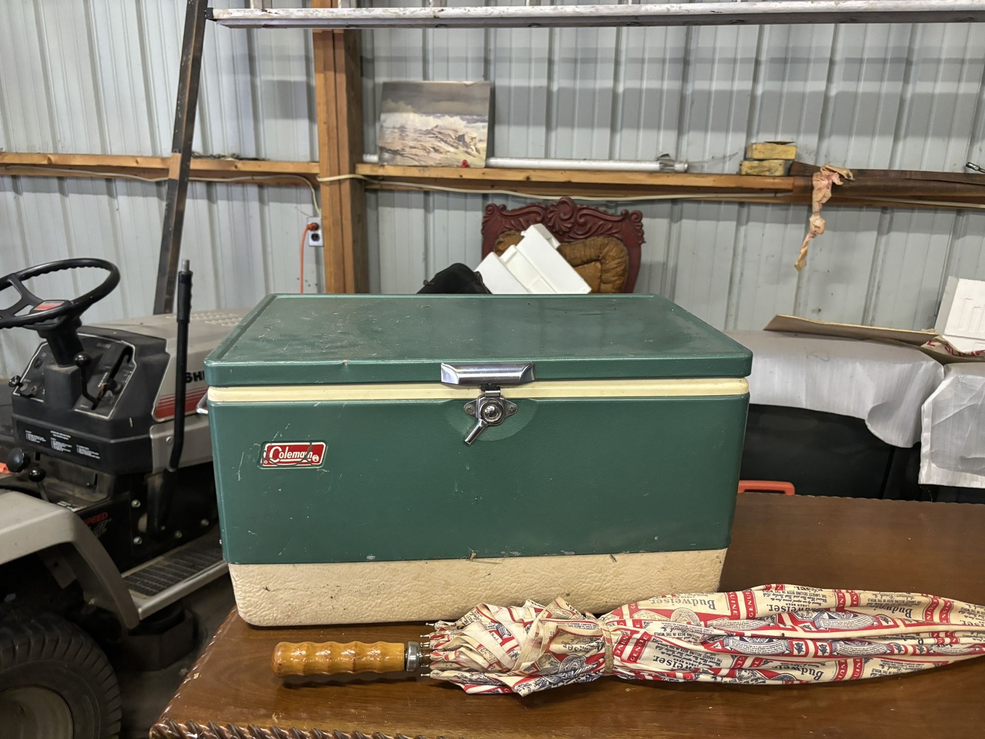 Coleman Vintage 1980 Large Green Cooler