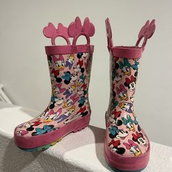 5-6 C Toddler Girl Rain Boots Disney Minnie Mouse 