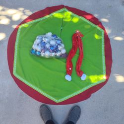 Christmas Green And Red Skirt 