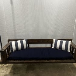 Wooden Patio Swing Bench 