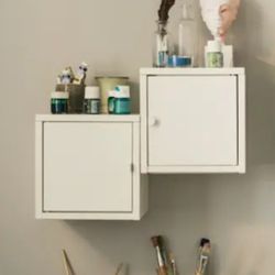 Lixhult Wall Cabinet And Portable Lamp / Storage White / Desk Light