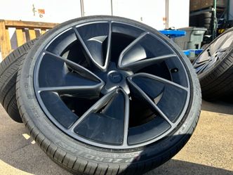 4x REAR OEM 2026 Tesla Model 3 Performance 20" Warp Wheels PIRELLI A/S 275/30/20