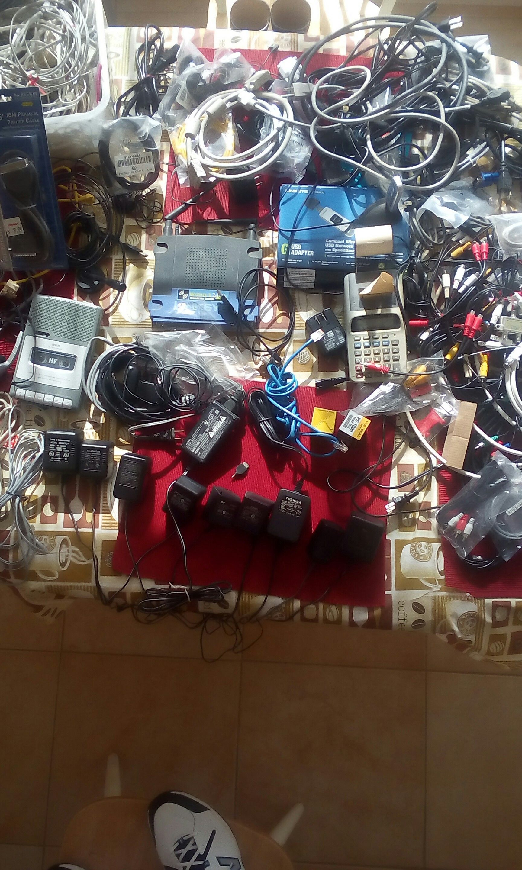 Electronics, cables, cords