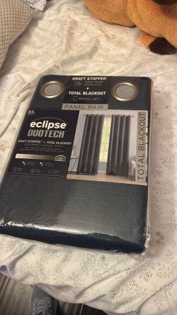 Blackout curtain/grommet panel pair