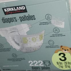 Kirkland Diapers Size 3. 222 Count