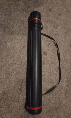 Black expandable Plastic Art Poster Tube with Strap