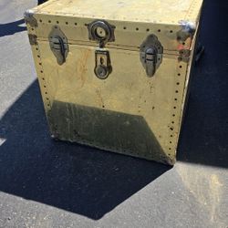 Drum Trunk? Shiny Creative Night Stand Side Table. Hollywood regency brass trunk. 