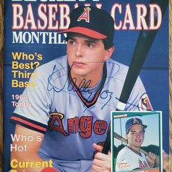 Wally Joyner Autographed Beckett October 1986