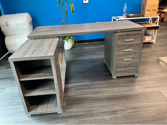 Grey L-Shaped desk