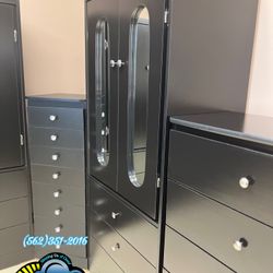 Tall Closet Black Wardrobe New Ropero Bonito Nuevo 