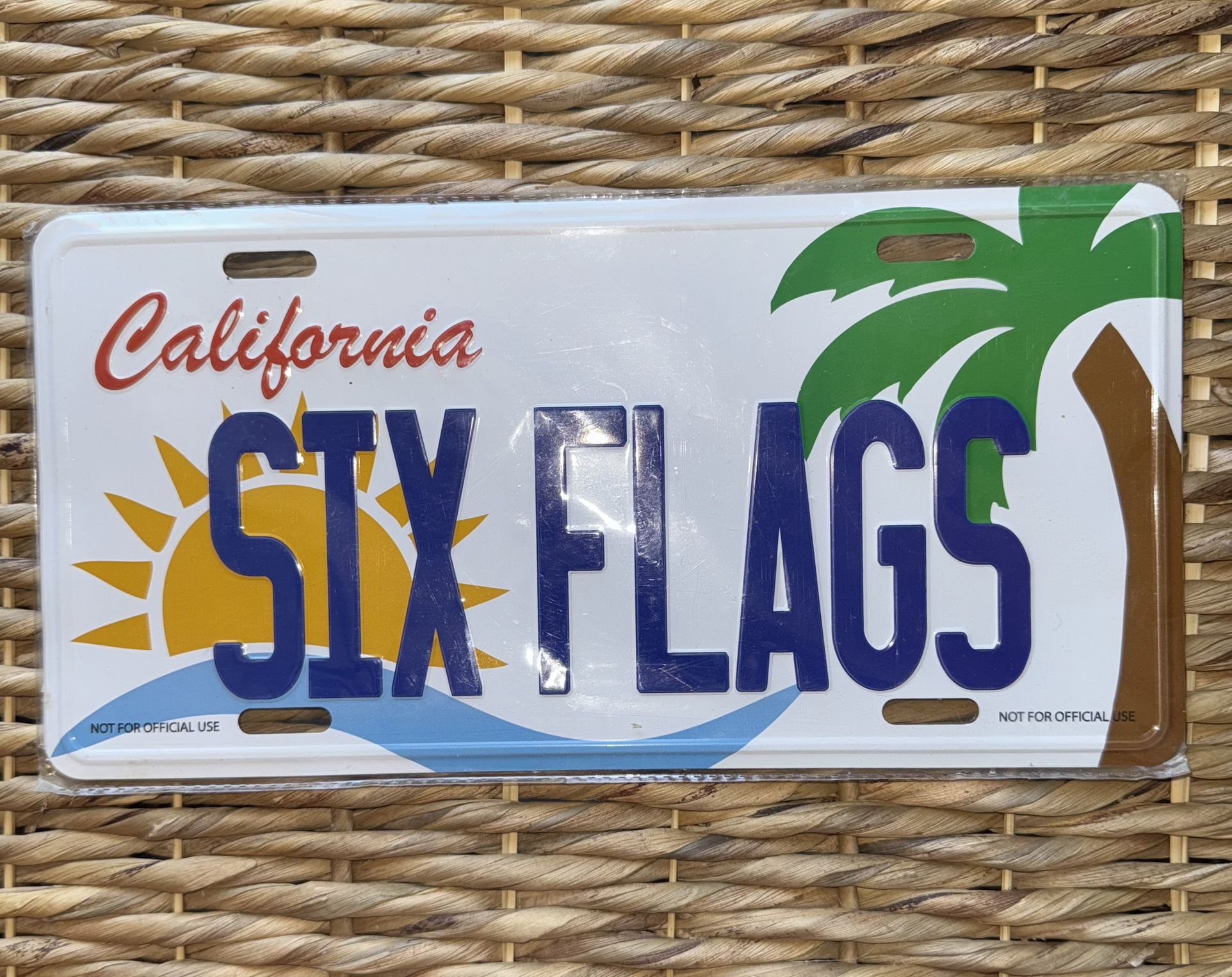 Six Flags California license plate