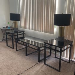 Ashley Furniture Table and Lamp Set