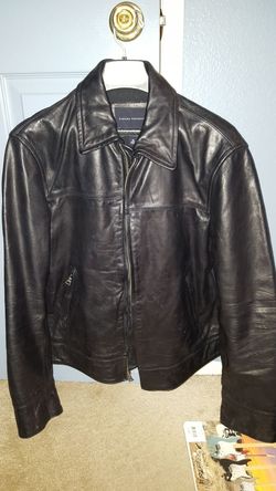 Medium men's banana republic leather jacket